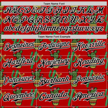 Load image into Gallery viewer, Custom Red Black-White 3D Mexican Cactus Authentic Baseball Jersey
