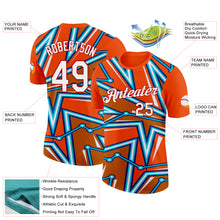 Load image into Gallery viewer, Custom Orange US Navy Blue Lakes Blue-Red 3D Esports Performance T-Shirt
