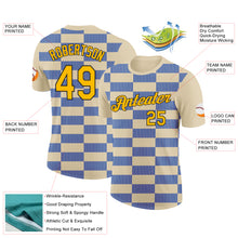 Load image into Gallery viewer, Custom Cream Gold Thunder Blue-Black 3D Esports Performance T-Shirt
