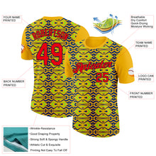 Load image into Gallery viewer, Custom Gold Fire Red US Navy Blue Aurora Green-Black 3D Esports Performance T-Shirt
