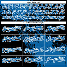 Load image into Gallery viewer, Custom Blue Black-White 3D Pattern Design Abstract Brush Stroke Authentic Baseball Jersey

