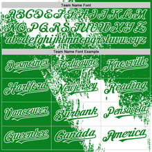 Load image into Gallery viewer, Custom White Grass Green 3D Pattern Design Abstract Brush Stroke Authentic Baseball Jersey
