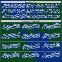 Load image into Gallery viewer, Custom Royal Green-White 3D Pattern Design Abstract Brush Stroke Authentic Baseball Jersey
