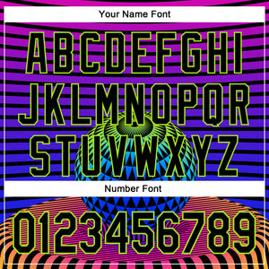 Custom Black Neon Green 3D Pattern Design Rave Psychedelic Geometry Authentic Baseball Jersey