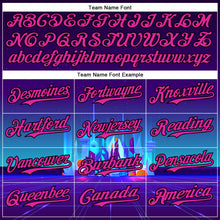 Load image into Gallery viewer, Custom Navy Deep Pink-Black 3D Pattern Design Rave Psychedelic Futuristic City Authentic Baseball Jersey
