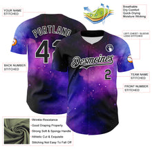 Load image into Gallery viewer, Custom Black White 3D Pattern Design Rave Psychedelic Space Galaxy Star Authentic Baseball Jersey

