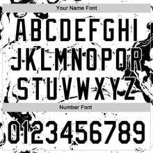 Load image into Gallery viewer, Custom White Black 3D Pattern Design Graffiti Splash Ink Authentic Baseball Jersey
