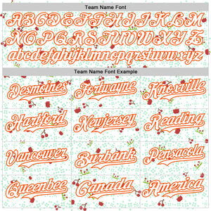 Custom White Orange 3D Pattern Design Retro Pixel Arcade Game Authentic Baseball Jersey
