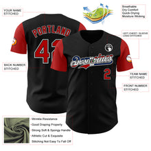Load image into Gallery viewer, Custom Black Red White-Dominican Republic Flag 3D Dominican Republic Authentic Baseball Jersey
