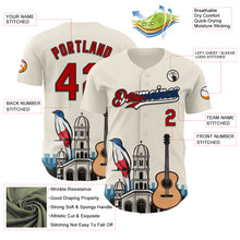 Load image into Gallery viewer, Custom Cream Red Black-Cuban Flag 3D Cuba Santiago Authentic Baseball Jersey
