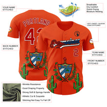 Load image into Gallery viewer, Custom Orange Red White Cuban Flag-Black 3D Cuba Authentic Baseball Jersey
