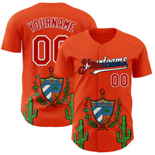 Load image into Gallery viewer, Custom Orange Red White Cuban Flag-Black 3D Cuba Authentic Baseball Jersey
