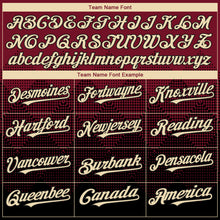 Load image into Gallery viewer, Custom Crimson Cream-Black 3D Gradient Square Shape Authentic Baseball Jersey
