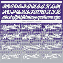Load image into Gallery viewer, Custom Purple White-Gray 3D Gradient Square Shape Authentic Baseball Jersey

