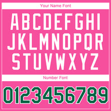 Load image into Gallery viewer, Custom Pink Kelly Green-White 3D Mexico Mexican Flag Authentic Baseball Jersey
