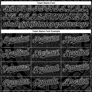 Custom Black Gray-White 3D Mexico Authentic Baseball Jersey