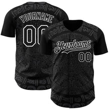 Load image into Gallery viewer, Custom Black Gray-White 3D Mexico Authentic Baseball Jersey
