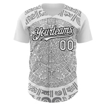 Load image into Gallery viewer, Custom White Gray-Black 3D Mexico Authentic Baseball Jersey
