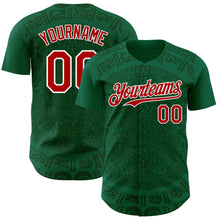 Load image into Gallery viewer, Custom Kelly Green Red Green-White 3D Mexico Authentic Baseball Jersey
