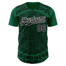 Load image into Gallery viewer, Custom Kelly Green Black-White 3D Mexico Authentic Baseball Jersey
