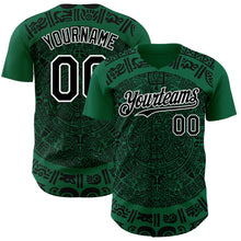 Load image into Gallery viewer, Custom Kelly Green Black-White 3D Mexico Authentic Baseball Jersey
