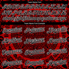 Load image into Gallery viewer, Custom Red Black-White 3D Mexico Authentic Baseball Jersey
