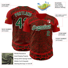 Load image into Gallery viewer, Custom Red Green-White 3D Mexico Authentic Baseball Jersey
