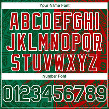 Load image into Gallery viewer, Custom Red Green Kelly Green-White 3D Mexico Scratch Authentic Baseball Jersey
