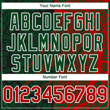 Load image into Gallery viewer, Custom Red Green-White 3D Mexico Scratch Authentic Baseball Jersey
