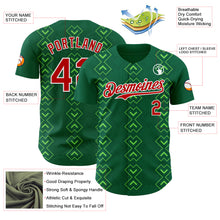 Load image into Gallery viewer, Custom Kelly Green Red-White 3D Mexico Mexican Flag Authentic Baseball Jersey
