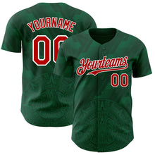 Load image into Gallery viewer, Custom Kelly Green Red-White 3D Mexico Authentic Baseball Jersey
