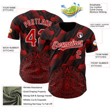 Load image into Gallery viewer, Custom Black Red-White 3D Mexico Authentic Baseball Jersey
