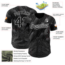 Load image into Gallery viewer, Custom Black Steel Gray-White 3D Mexico Authentic Baseball Jersey
