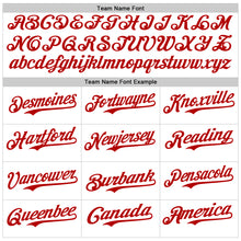 Load image into Gallery viewer, Custom White Red 3D Native American Skull Authentic Baseball Jersey
