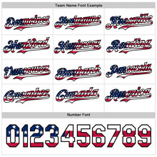 Load image into Gallery viewer, Custom White Gray Pinstripe USA Flag-Black 3D Patriotic American Symbol Statue of Liberty Authentic Baseball Jersey
