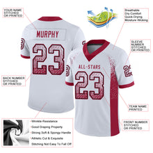 Load image into Gallery viewer, Custom White Cardinal-Black Drift Fashion Football Jersey
