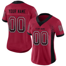 Load image into Gallery viewer, Custom Cardinal Black-White Drift Fashion Football Jersey
