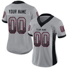 Load image into Gallery viewer, Custom Light Gray Black-Cardinal Drift Fashion Football Jersey
