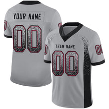 Load image into Gallery viewer, Custom Light Gray Black-Cardinal Drift Fashion Football Jersey
