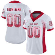 Load image into Gallery viewer, Custom White Red-Gray Drift Fashion Football Jersey

