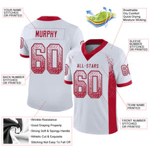 Load image into Gallery viewer, Custom White Red-Gray Drift Fashion Football Jersey
