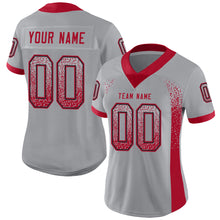 Load image into Gallery viewer, Custom Light Gray Red-Black Drift Fashion Football Jersey
