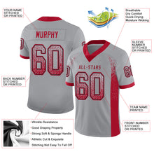 Load image into Gallery viewer, Custom Light Gray Red-Black Drift Fashion Football Jersey
