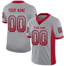 Load image into Gallery viewer, Custom Light Gray Red-Black Drift Fashion Football Jersey
