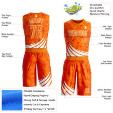 Load image into Gallery viewer, Custom Bay Orange White Wind Shapes Round Neck Sublimation Basketball Suit Jersey
