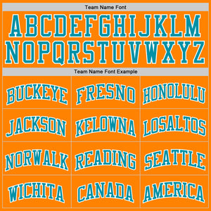 Custom Bay Orange Teal-White Authentic Basketball Jersey
