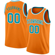 Load image into Gallery viewer, Custom Bay Orange Teal-White Authentic Basketball Jersey
