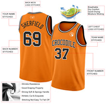 Load image into Gallery viewer, Custom Bay Orange Black-White Authentic Basketball Jersey
