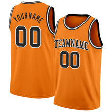 Load image into Gallery viewer, Custom Bay Orange Black-White Authentic Basketball Jersey
