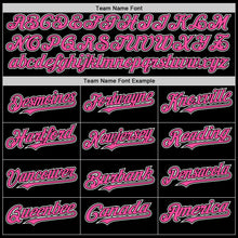 Load image into Gallery viewer, Custom Black Pink Pinstripe White Authentic Sleeveless Baseball Jersey
